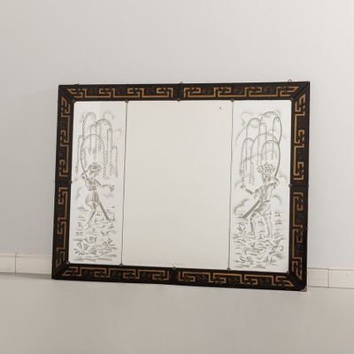 une image représentant un miroir sur lequel apparaissent les silhouettes d'un homme et d'une femme