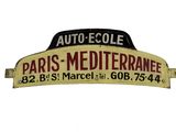 a sign that says auto - ecole paris mediterranene