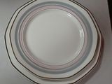 three plates stacked on top of each other on a table