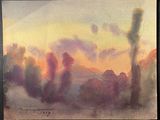 une image représentant un tableau représentant une scène désertique avec des cactus