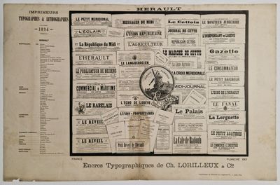 Imprimeurs, typographes et lithographes de l' Hérault.