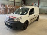 a white van with a red cross painted on the side of it