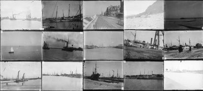 Ensemble de quinze plaques diapositives en verre, représenta…