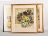 un tableau représentant un vase de fleurs et un tableau représentant un vase de fleurs
