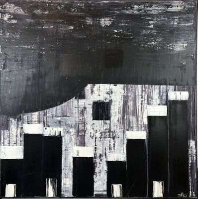 DAEJ (XX° siècle) "La Note" Huile sur toile signée en bas à …