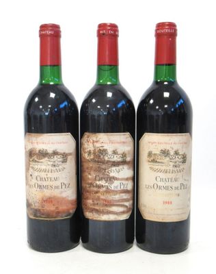 3 Blles CH. LES ORMES DE PEZ St Estèphe 1988 - Photo 1