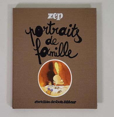 un livre marron avec l'image d'un lapin dessus