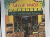 a picture of a painting of a fruit and vegetable store
