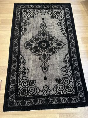 Tapis Iran moderne noué main couleur noir 280 x 180