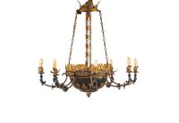 Lustre français, style Empire, milieu du XIXe siècle 90 x 90… (photo 2)