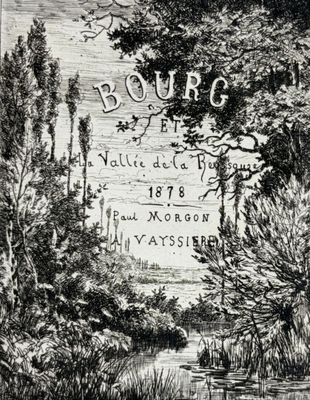 une image représentant un dessin en noir et blanc d'une rivière et d'arbres