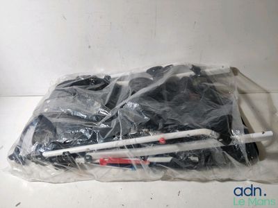 a plastic bag filled with various items on a table