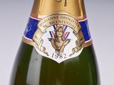 a close up of a bottle of wine with a label on it