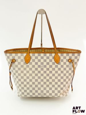 Sac cabas Louis Vuitton en toile Damier et cuir