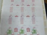a sheet of paper with a picture of a christmas tree on it