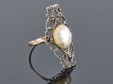 an antique pearl ring with filigree filigree and filigree