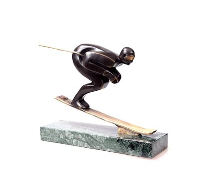 statue of a man on a surfboard on a marble base