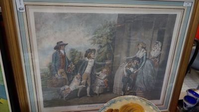 Gravure anglaise : "Dulch Domum or the return from school" g…