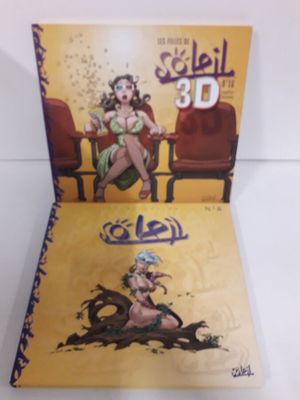un livre ouvert sur lequel figure l'image d'une femme assise sur une chaise