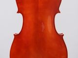 an old cello on a stand against a white background