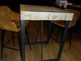 two chairs that are sitting at a table in the room