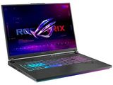 the asus rox fx laptop is open and ready to use