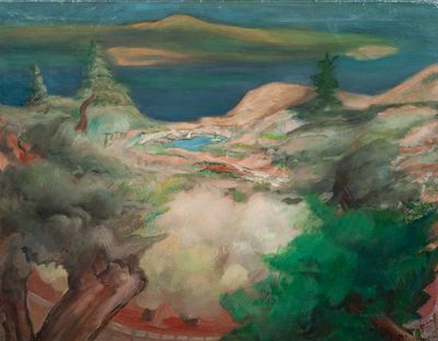 ECOLE MODERNE (XXe), « Majorque : Environs de Soller », 1932…