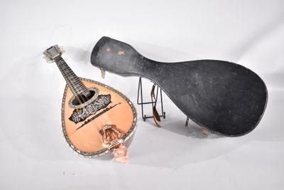 deux instruments de musique posés sur une surface blanche