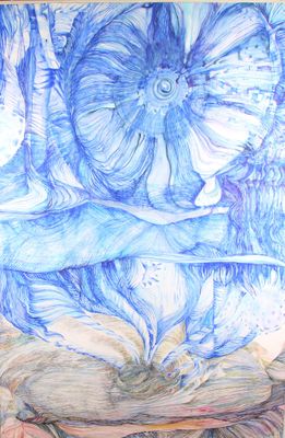 un dessin représentant une femme allongée sur un oreiller