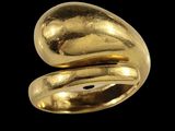 une image représentant une bague en or sur fond noir