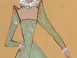 an image of a drawing of a woman in a green dress