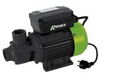 a green and black pump on a white background