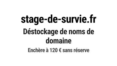 Nom de domaine stage-de-survie.