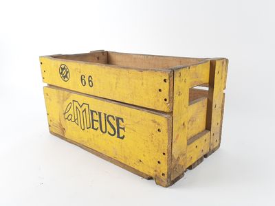Caisse bois bière LA MEUSE 66 (1966).