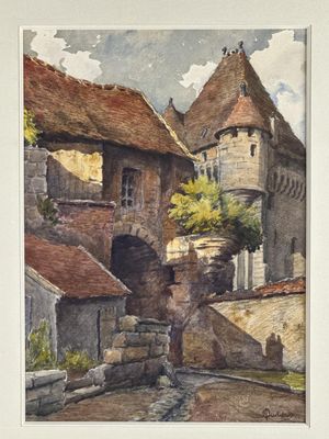 Albert OUDARD (XIXe - XXe). « Porte du Croux - Nevers ».