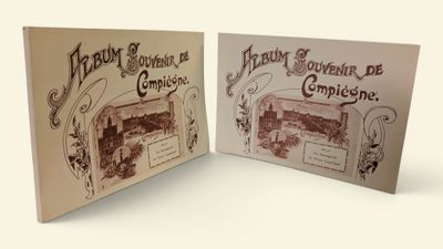deux cartes de vœux sur lesquelles figure l'image d'un château