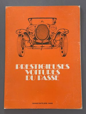 a book with an orange cover and a picture of an old car