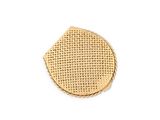 a close up of a gold ring with a woven design on it