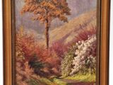 an image of a painting of a tree in the middle of a field