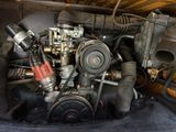 a close up of a car engine in a vehicle