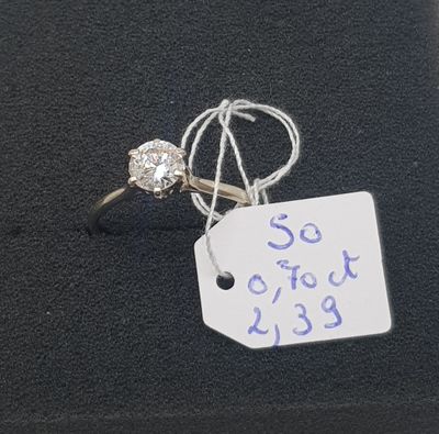 Pendentif En Or Blanc 18 Carats (750/1000) Avec Diamant ~0.25 Carat - Occasion