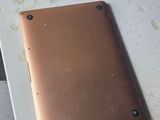 a metal plate sitting on top of a white table