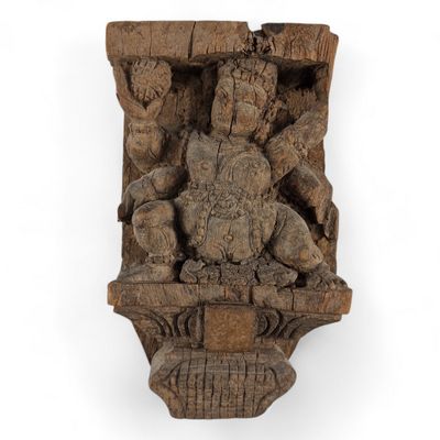 Inde Xixeme Siecle - Panneau DE Bois Sculpte Dit "Bois DE CH…