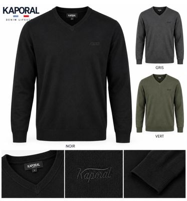 Pull à col en V pour homme Kaporal