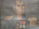 tableau représentant un homme en uniforme militaire, une médaille sur la poitrine
