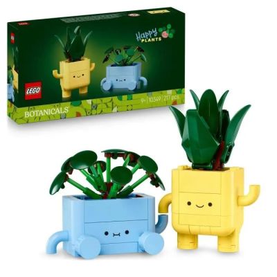 deux jardinières en Lego placées l'une à côté de l'autre