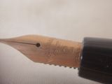 a close up of a fountain pen with writing on it