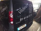 a van that is parked in a parking lot