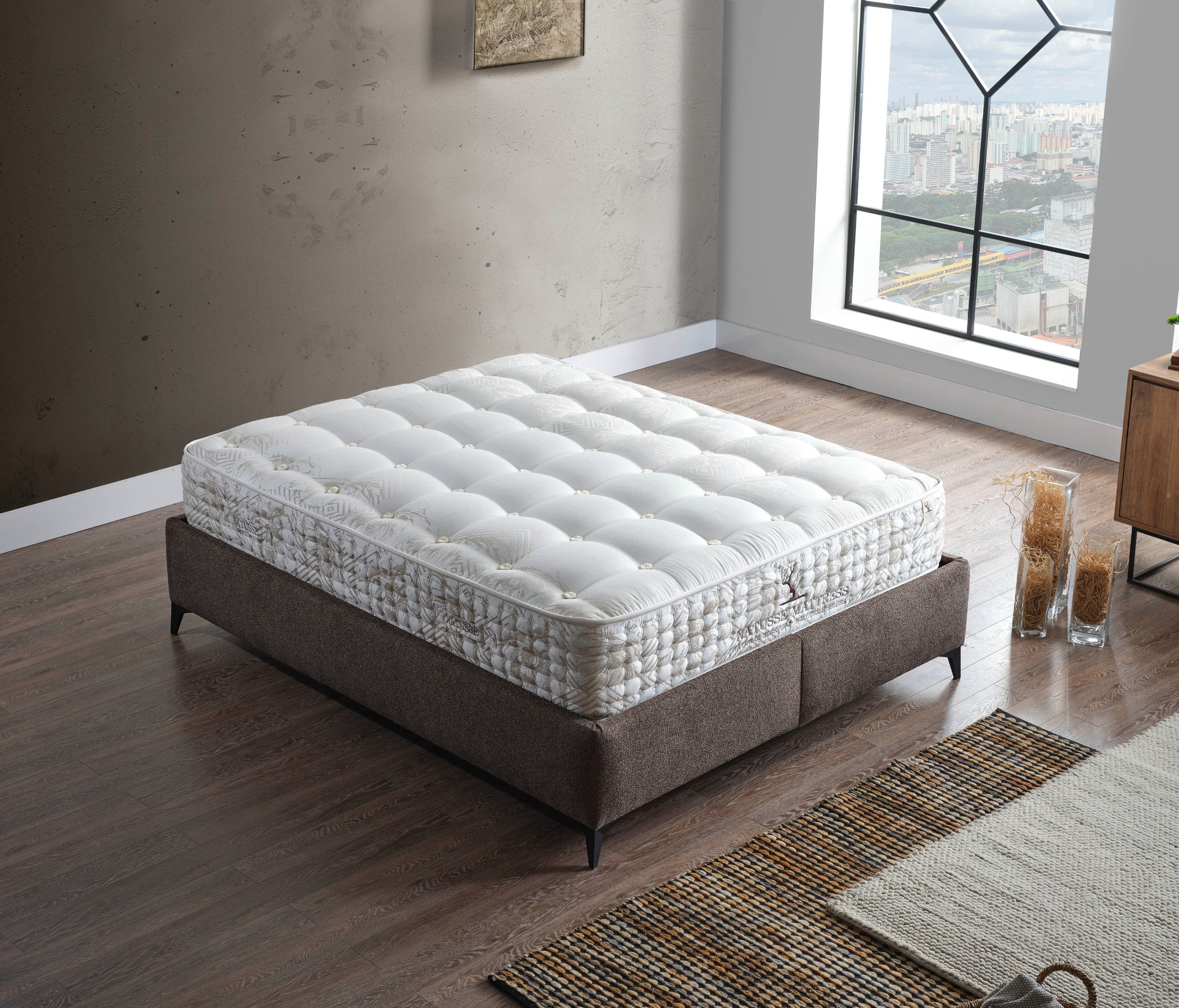 1 x Matelas Terre d’origine 180x200 cm avec 2 sommiers tapis…
