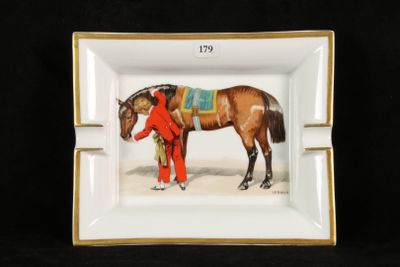 a plate with a picture of a horse on it